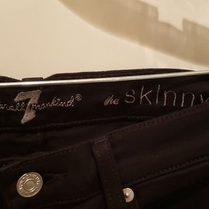 7 for all mankind the skinny size 28 black jeans